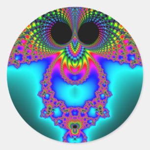 Fractowl Runder Aufkleber