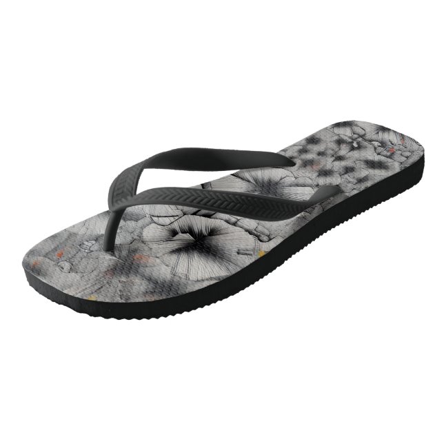 Fractured Florals Flip Flops (Schrägansicht)