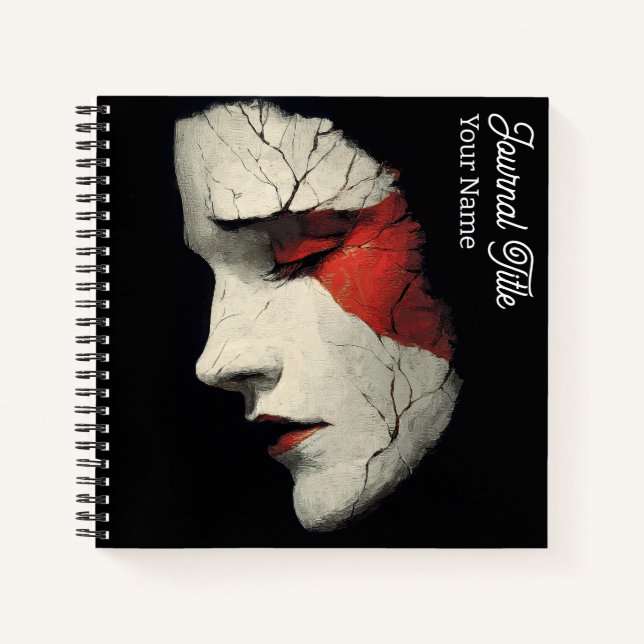 Fractured Grace Journal — Benutzerdefinierter Name Notizbuch (Vorderseite)
