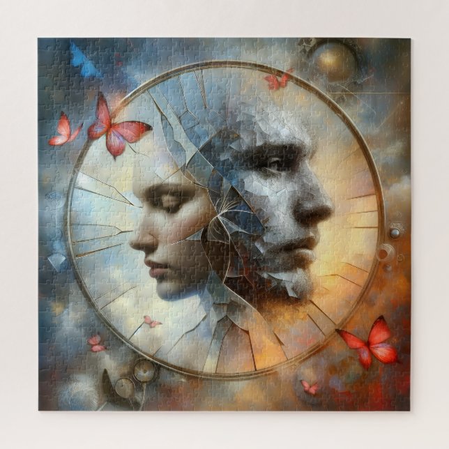 Fractured Reflections - Surreal Jigsaw Puzzle (Vertikal)