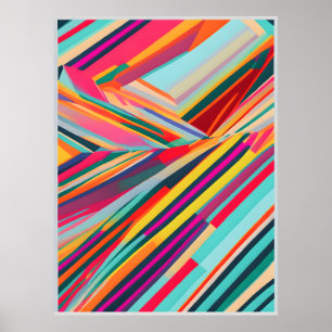 Fractured Spectrum: Lichttanz in Vivid Poster