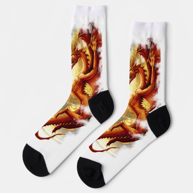 Fractured Sun Dragon Socken (Linkes Detail)