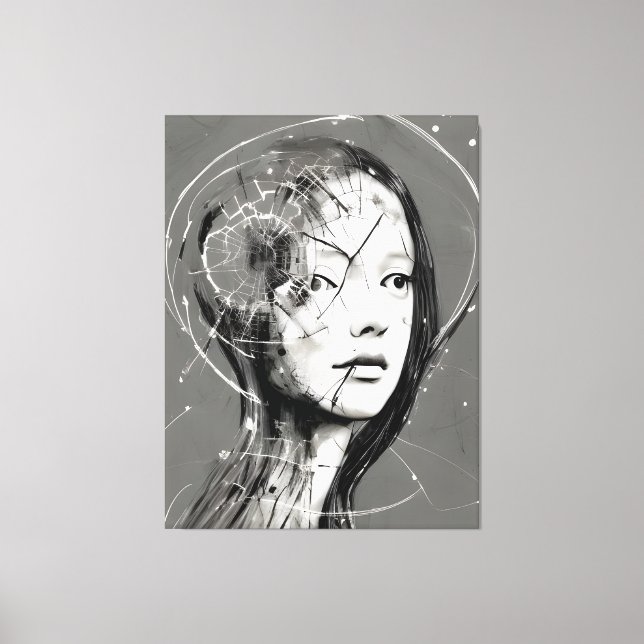 Fractured Woman Leinwanddruck (Vorderseite)