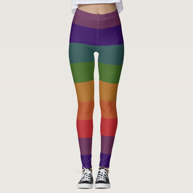 "Frag" Art Regenbogen-Stolz-Leggings Leggings (Vorderseite)