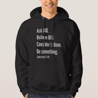 Frag Big Ephesians 3:20 WhiteText Hoodie