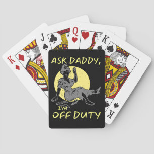 FRAG DADDY, I'M OF DUTY lustiges Muttertagsgeschen Spielkarten
