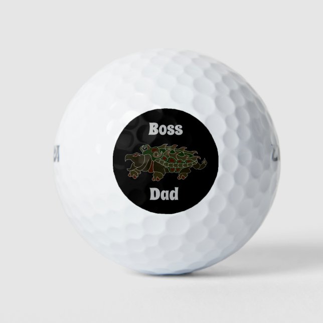 Frag der Boss Vater Alligator Snapping Turtle Golfball (Vorderseite)