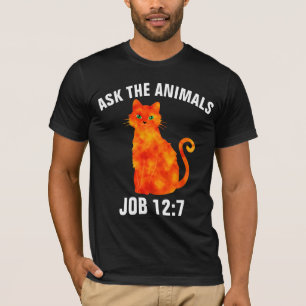 FRAG DER TIERE, CHRISTLICHE CAT-T - Shirt