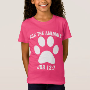 FRAG DIE TIERE Christliche Kinder T-Shirts