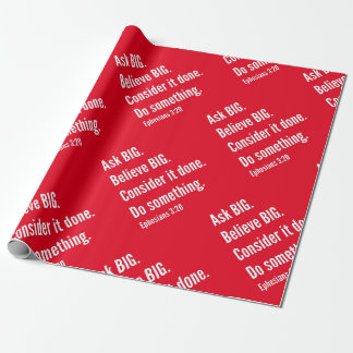 Frag eines großen inspirierenden Lebensziels Weiße Geschenkpapier