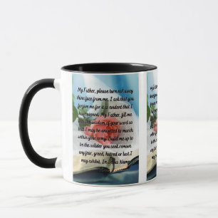 Frag Gottes Verzeihgebet Zwei-Tone-Tasse Tasse
