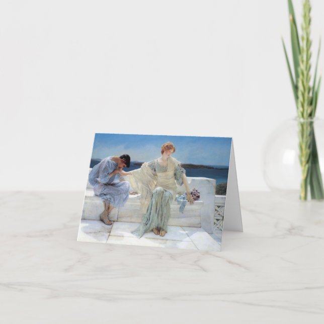 Frag Me No more von Alma Tadema Wedding Dankeskarte (Vorderseite)
