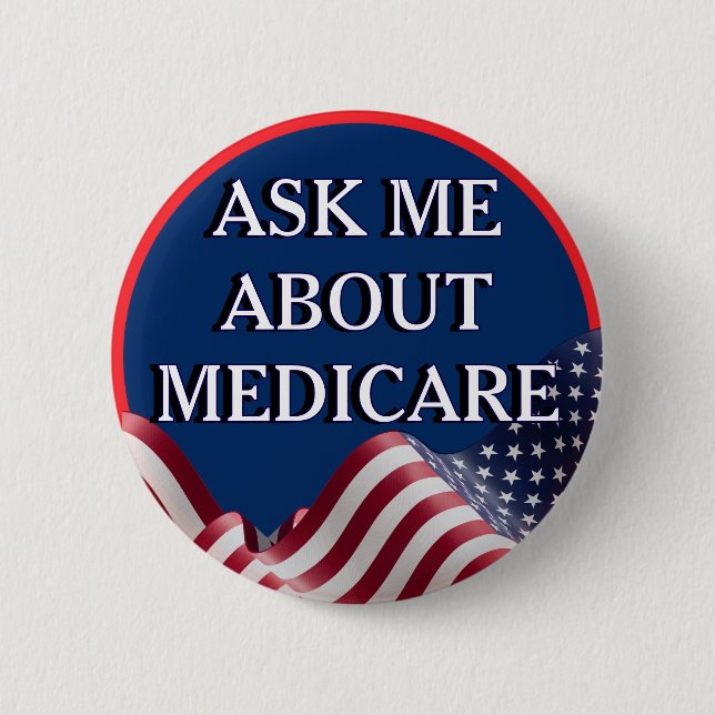 Frag mich nach Medicare  Button (Vorderseite)