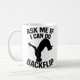 Frag mich, ob ich einen Backflip Parkour kann Kaffeetasse
