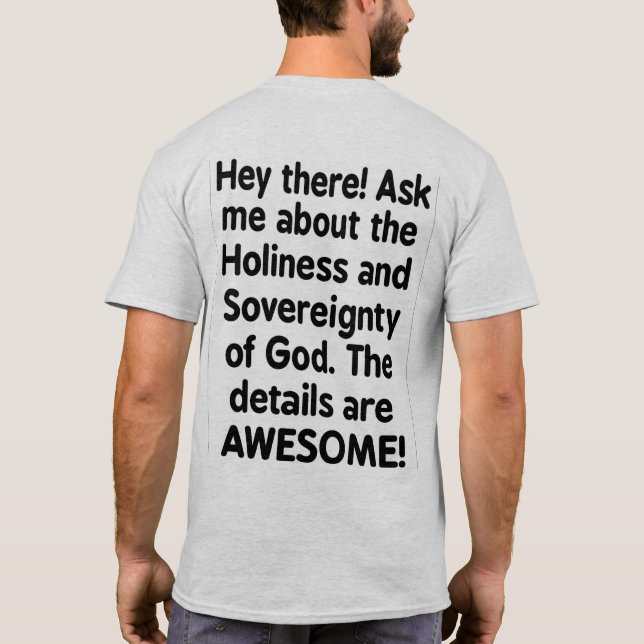 Frag mich über Gott - T-Shirt  (Rückseite)