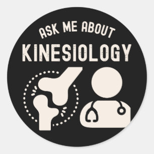 Frag mich über Kinesiologie, Kinesiologe Runder Aufkleber