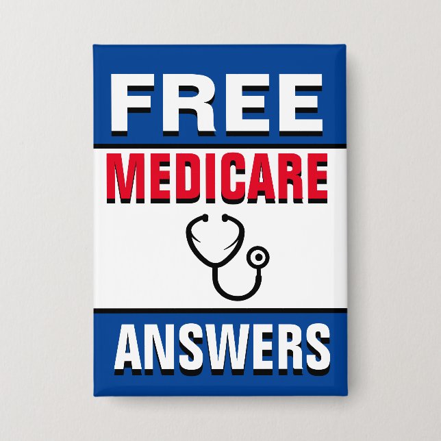 Frag mich über Medicare Button (Vorderseite)