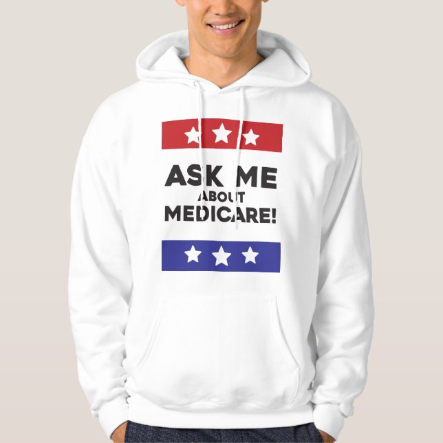 Frag mich über Medicare – Pullover Hoodie (Vorderseite)
