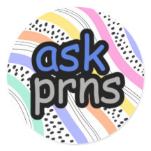 Frag mir meinen Pronouns-Aufkleber