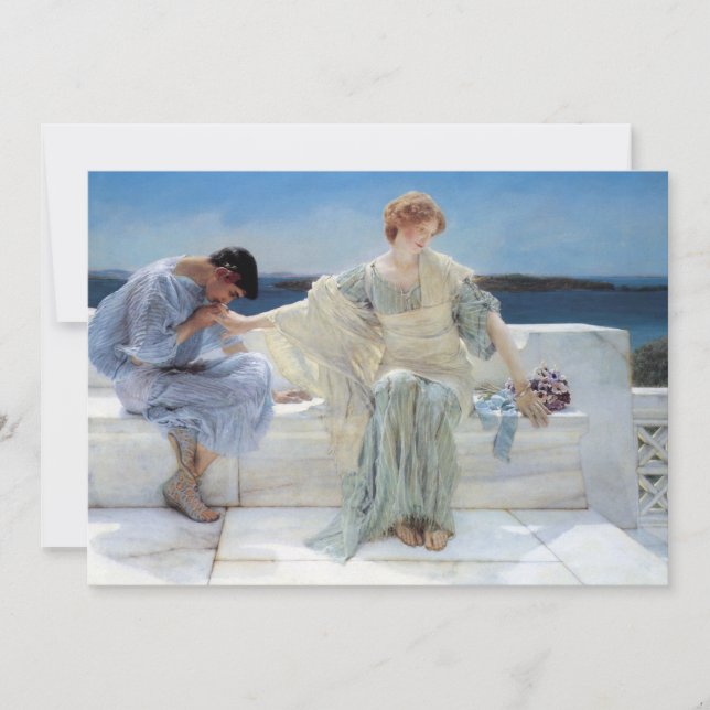 Frag mir nicht mehr von Alma Tadema, Hochzeit Einladung (Vorderseite)