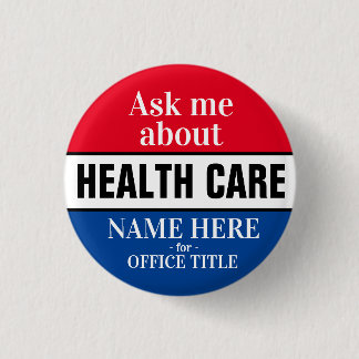 Frag mir über das Gesundheitswesen Button