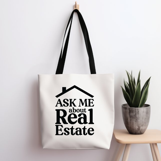Frag mir über echte Anwesen Tote Tasche (Von Creator hochgeladen)