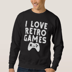 Frag mir über Emulation Retro Gaming Arcade Pixel  Sweatshirt