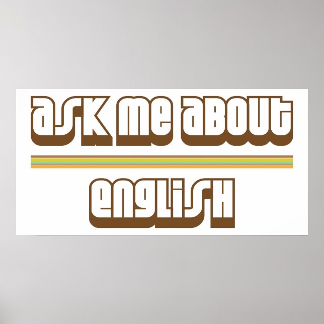 Frag mir über Englisch Poster (Vorne)