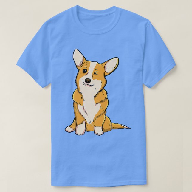 Frag mir über Haustiere sitzen Corgi Funny Women D T-Shirt (Design vorne)