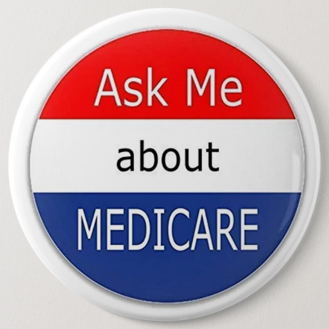 Frag mir über Medicare Button (Vorderseite)