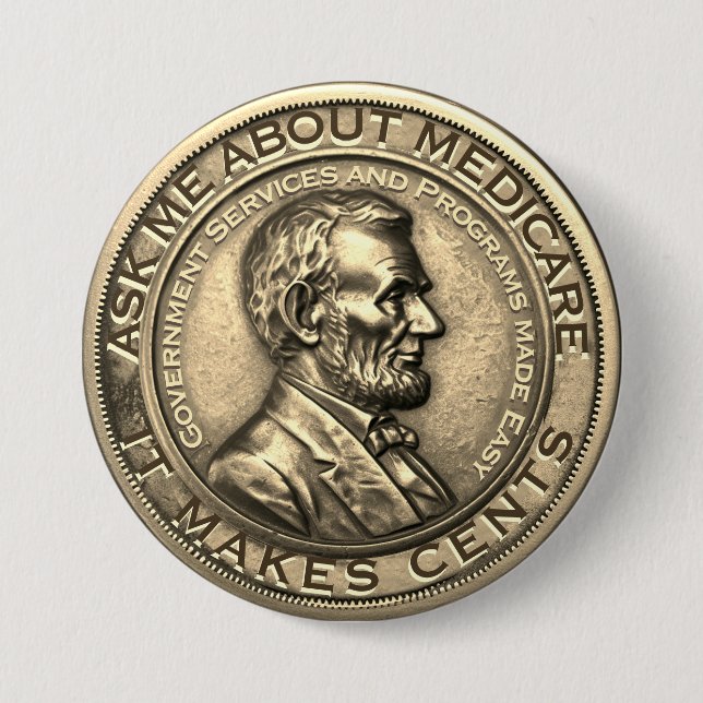 Frag mir über Medicare Button (Vorderseite)