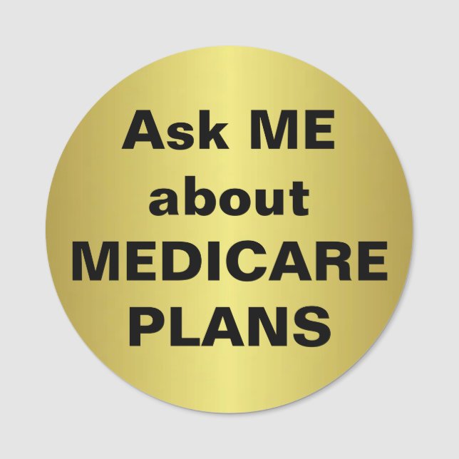 Frag MIR über MEDICARE PLANS Namensschild (Vorderseite)