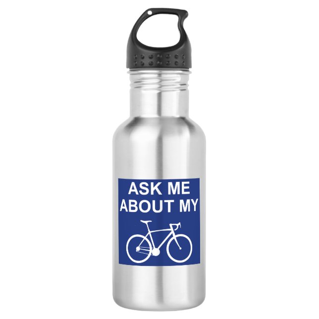 Frag mir über mein Bike Edelstahlflasche (Vorderseite)