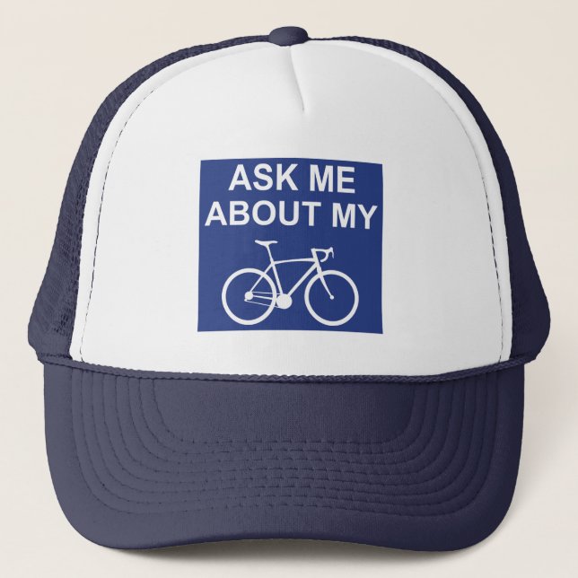 Frag mir über mein Bike Truckerkappe (Vorderseite)
