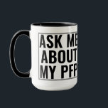 Frag mir über mein PFP Profil Bild Funny NFT Tasse<br><div class="desc">PFPs (Profilbilder) sind online. Ihre IRL-Freunde (im wirklichen Leben) wissen vielleicht nichts über sie. Das ist eine tolle Möglichkeit, um sich über Ihre PFP- oder PFP-Kollektion zu informieren und ein Gespräch zu führen. Auch macht eine lustige Geschenkidee für jemanden, der in Nefte wie pfps ist. Kann auch als Lieferwagen-Linie verwendet...</div>