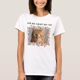 Frag mir über meine Cat Custom Cat Foto Cat Lover T-Shirt