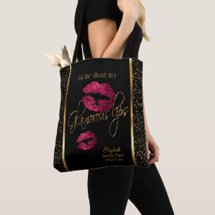 Frag mir über meine glamourösen Lippen - Lipstic Tasche