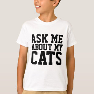 FRAG MIR ÜBER MEINE KATZEN, KatzenT - Shirt, Kinde T-Shirt