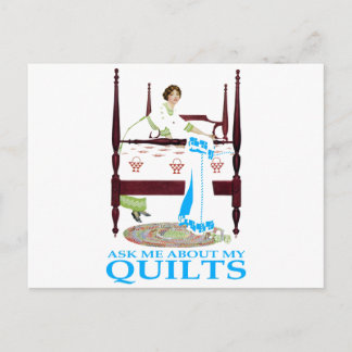 Frag mir über meine Quilts Postkarte