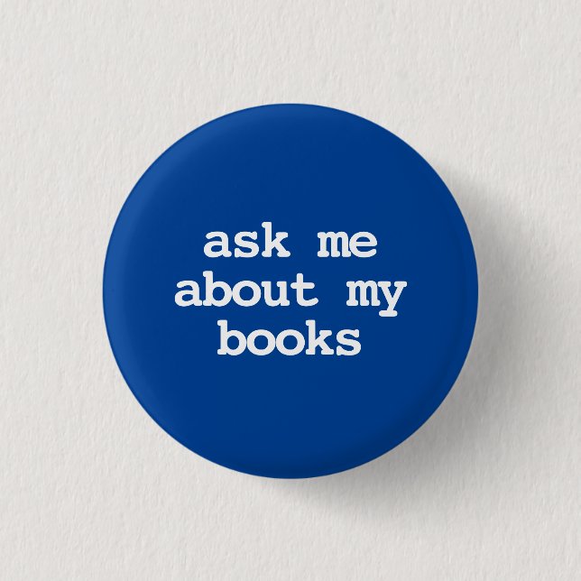 frag mir über meinen Buchknopf Button (Vorderseite)