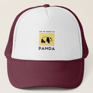 Frag mir über meinen Panda Truckerkappe