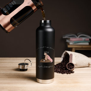 Frag mir über meinen Podcast   Monogramm Podcaster Trinkflasche