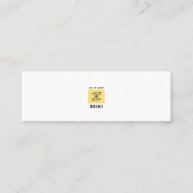 Frag mir über Reiki Telefonnummerkarte (Vorderseite)