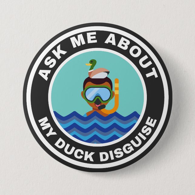 Frag mir von meinem Design der Ente-Verkleidung Button (Vorderseite)