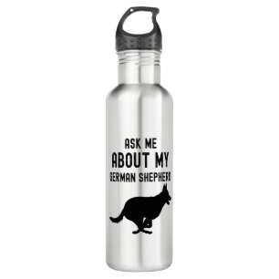 Frag mir von meinem deutschen Schäferhund Edelstahlflasche