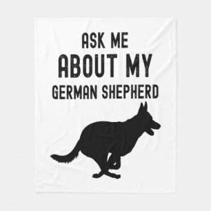 Frag mir von meinem deutschen Schäferhund Fleecedecke