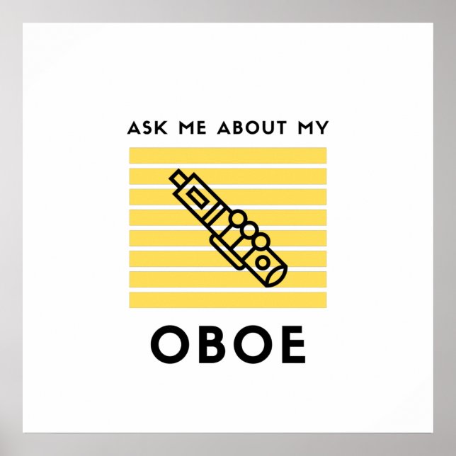 Frag mir von meinem Oboe Poster (Vorne)