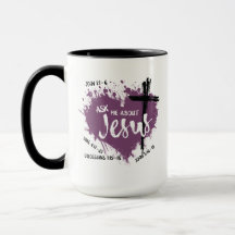 FRAG ÜBER JESUS Christlich Gospel Scripture Lila