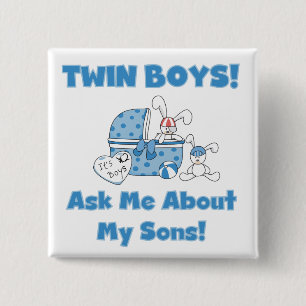 Frag über meine Zwillingsschwänze und Geschenke Button
