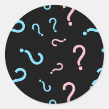 Frage Mark Gender Reveal Party Black